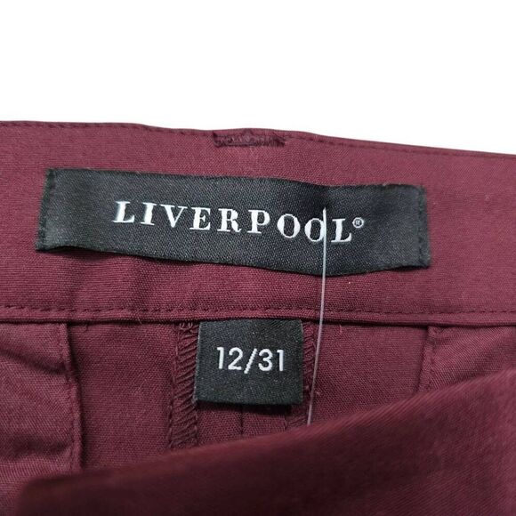Liverpool Harper Dress Pants Women's 12/31 Red Bootcut Formal Office Carrier - Picture 3 of 6
